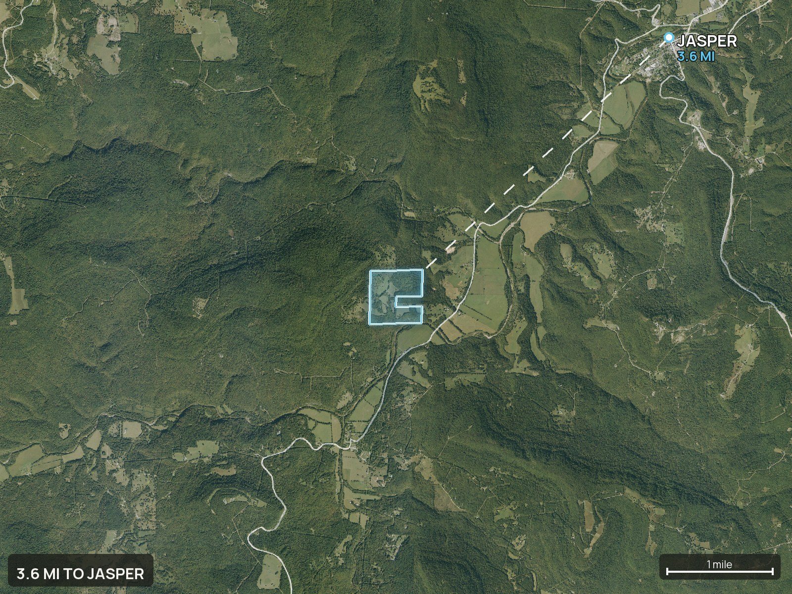Context map of an Arkansas land parcel