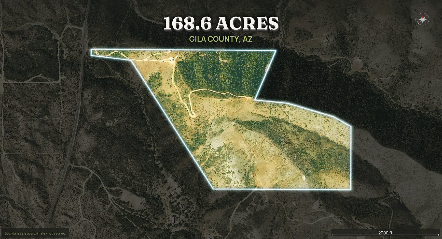 Spotlight top-down of an Arizona land parcel