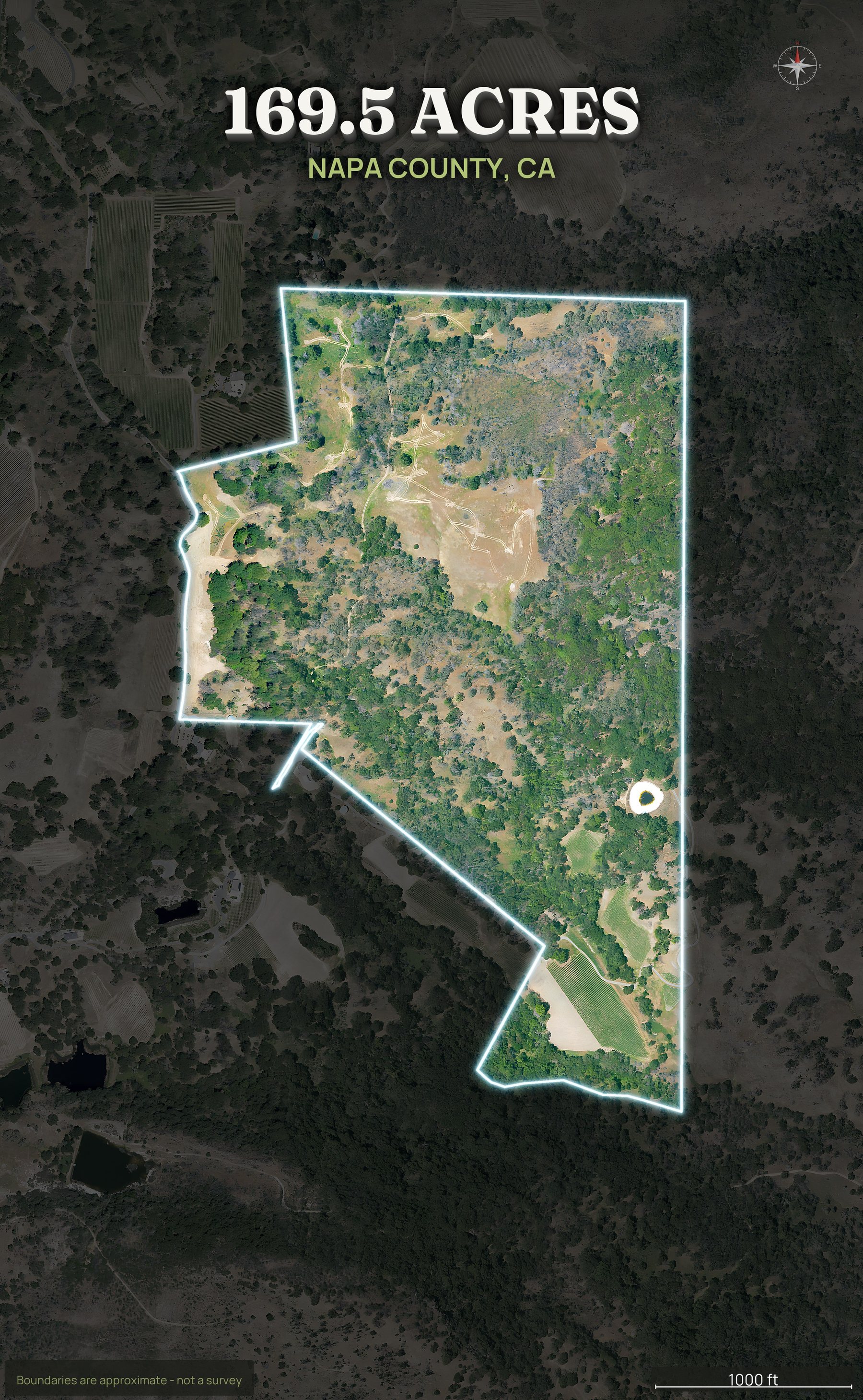 Spotlight top-down of a California land parcel