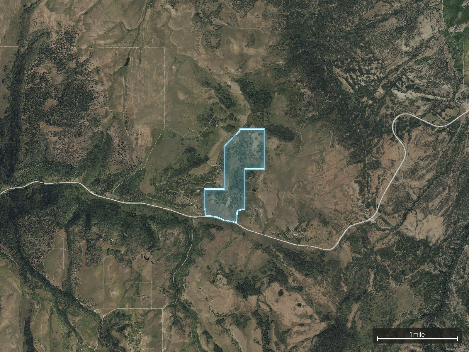 Context map of a Colorado land parcel