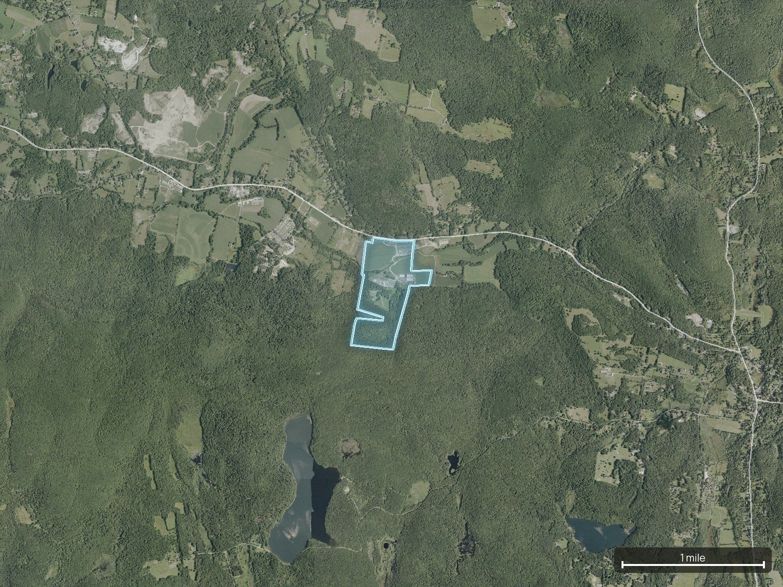 Context map of a Connecticut land parcel