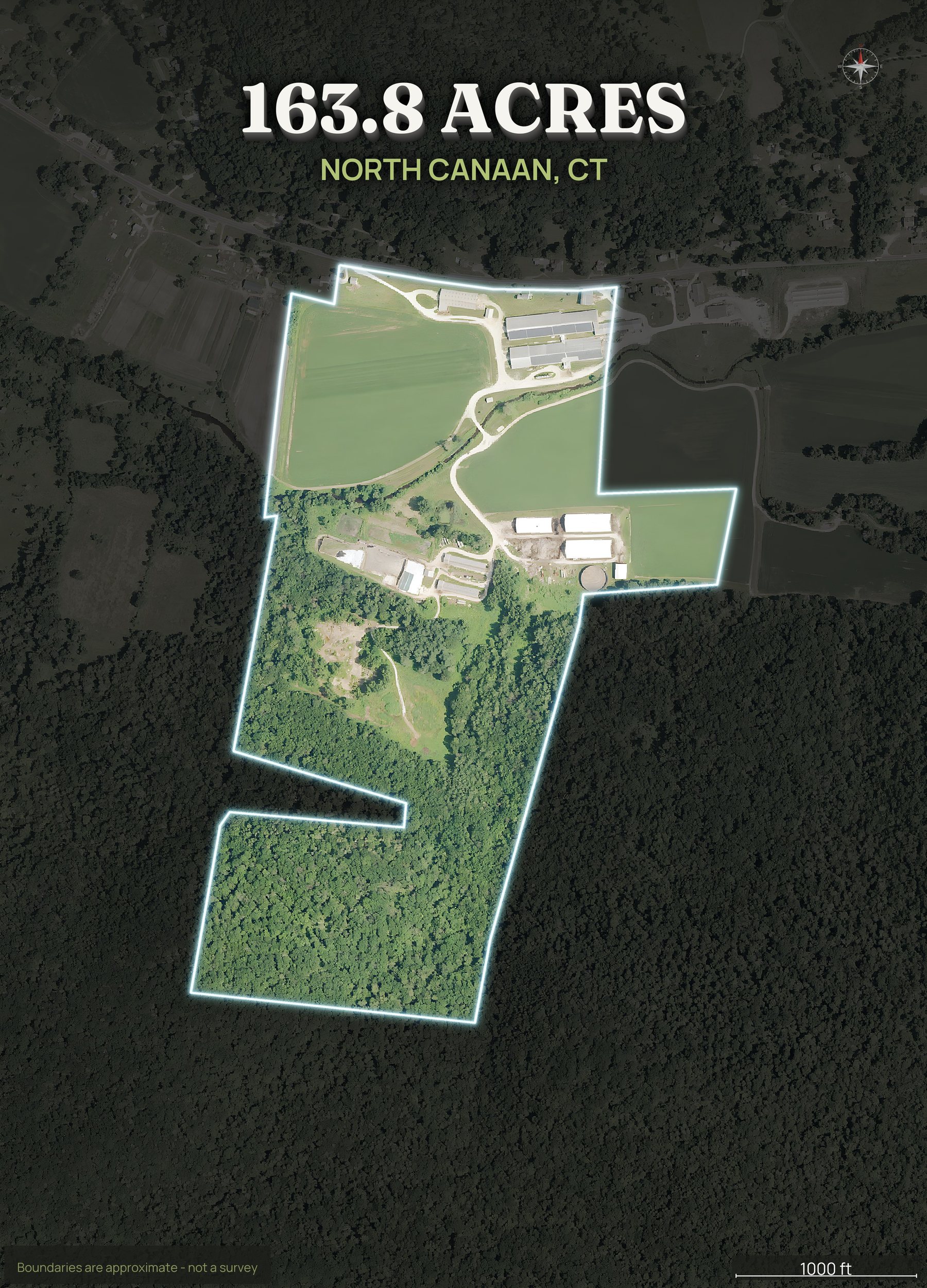 Spotlight top-down of a Connecticut land parcel
