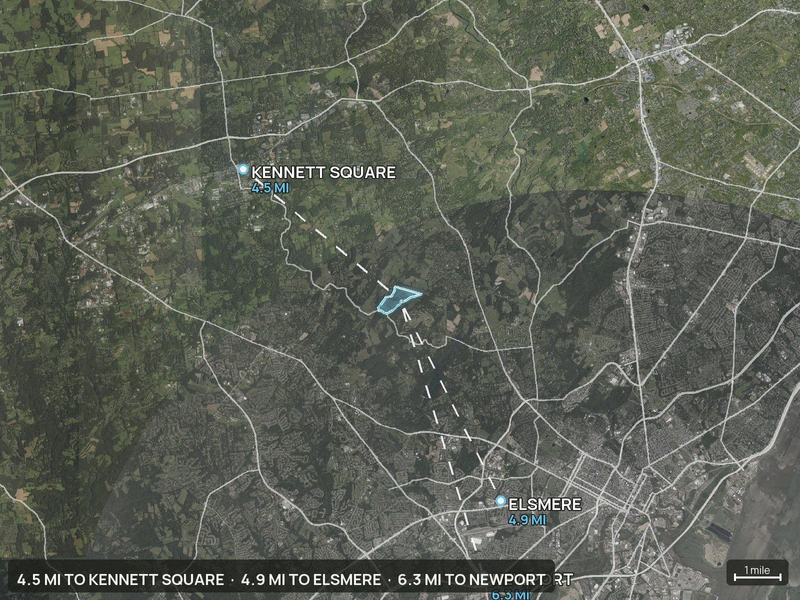 Context map of a Delaware land parcel