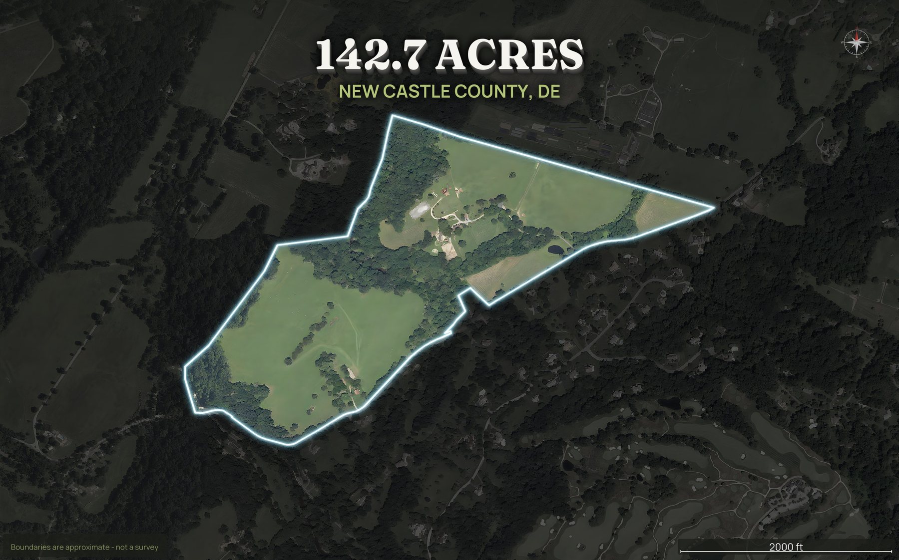 Spotlight top-down of a Delaware land parcel
