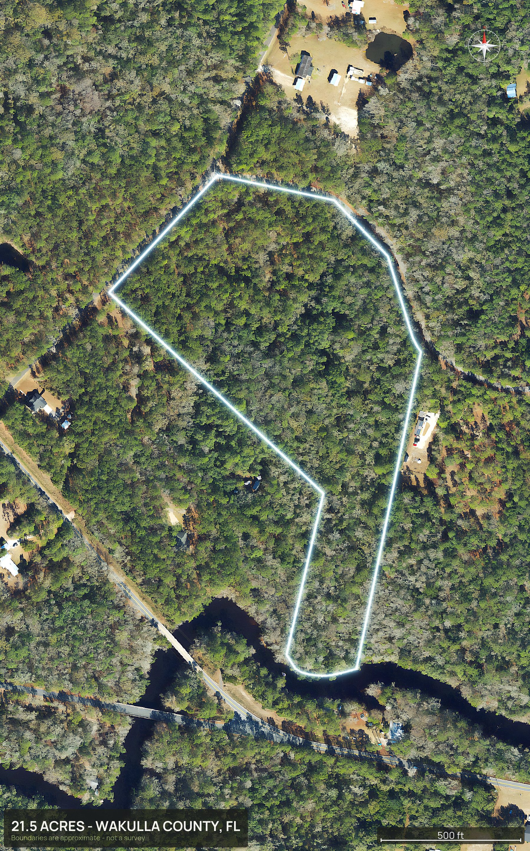Boundary top-down of a Florida land parcel
