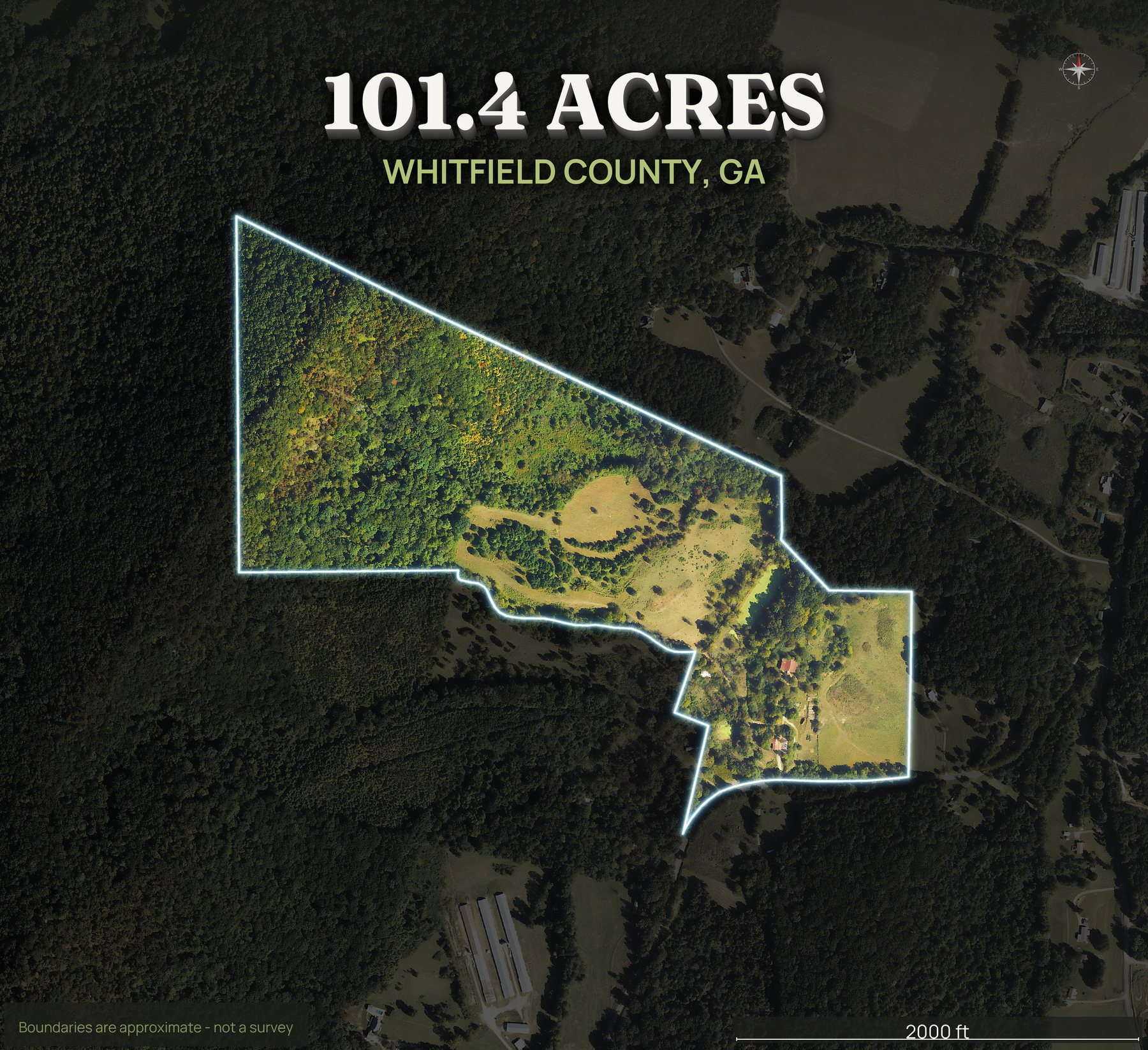 Spotlight top-down of a Georgia land parcel