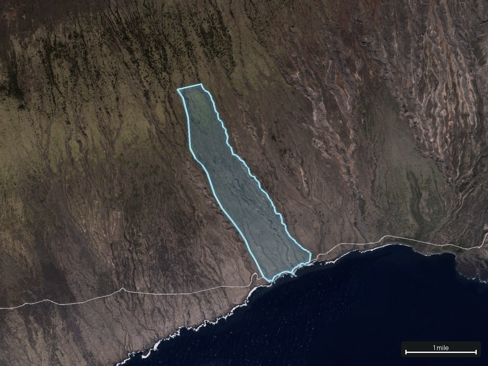 Context map of a Hawaii land parcel