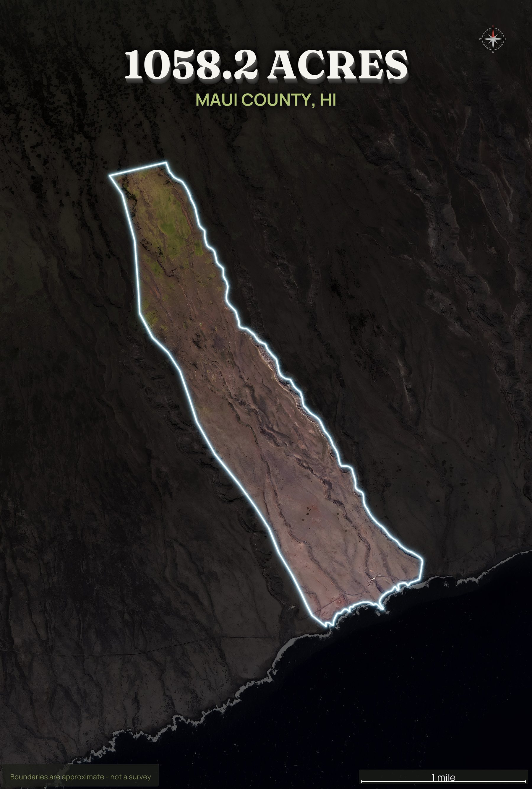 Spotlight top-down of a Hawaii land parcel