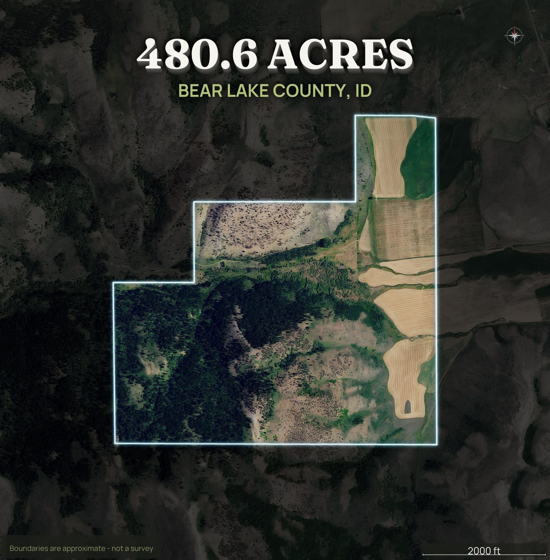 Spotlight top-down of an Idaho land parcel