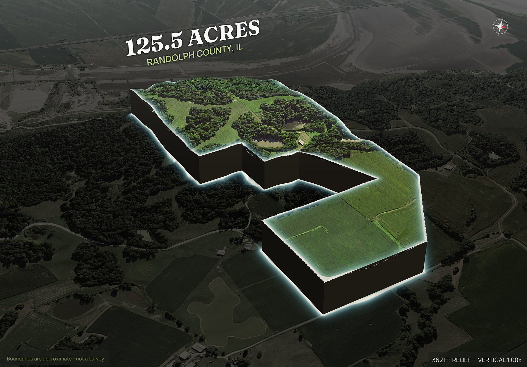 Pop-out of an Illinois land parcel