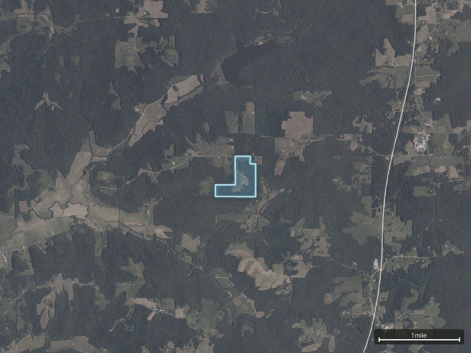 Context map of an Indiana land parcel
