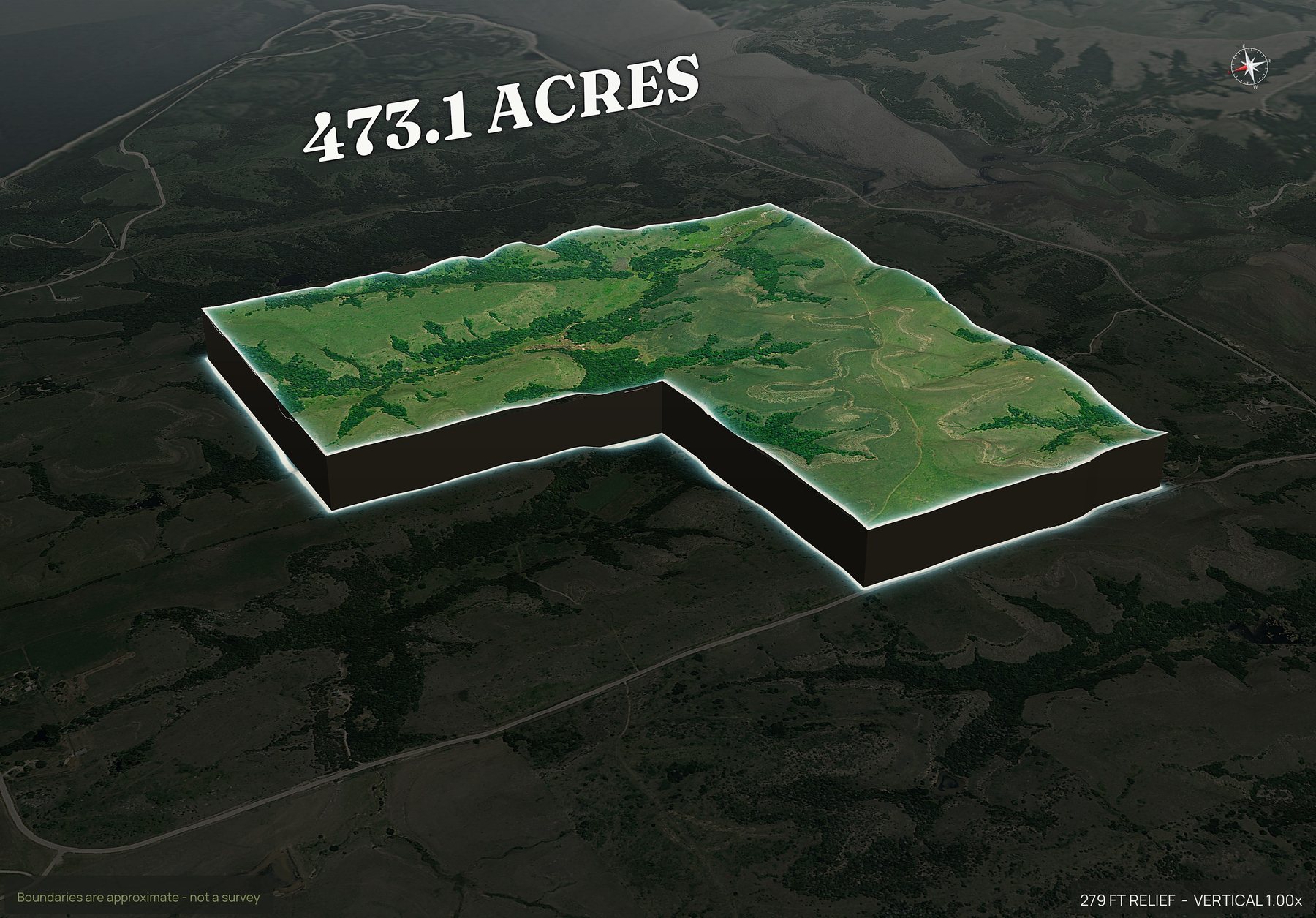 Pop-out of a Kansas land parcel