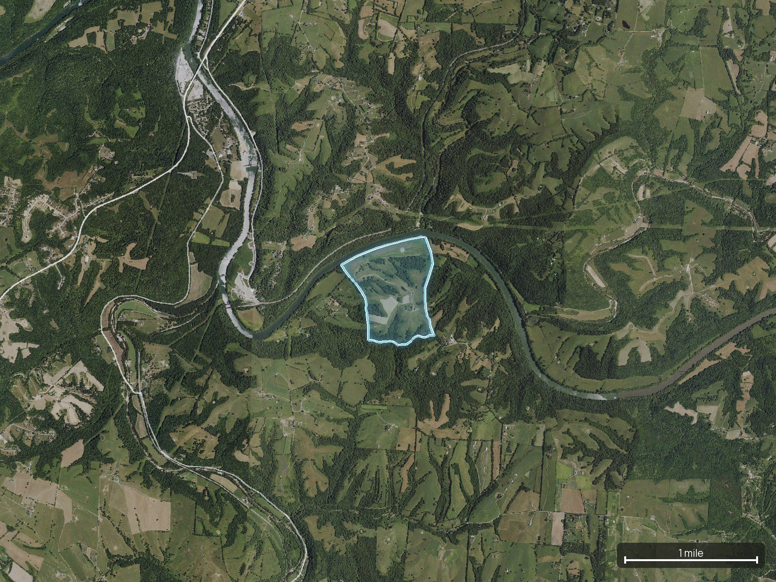 Context map of a Kentucky land parcel