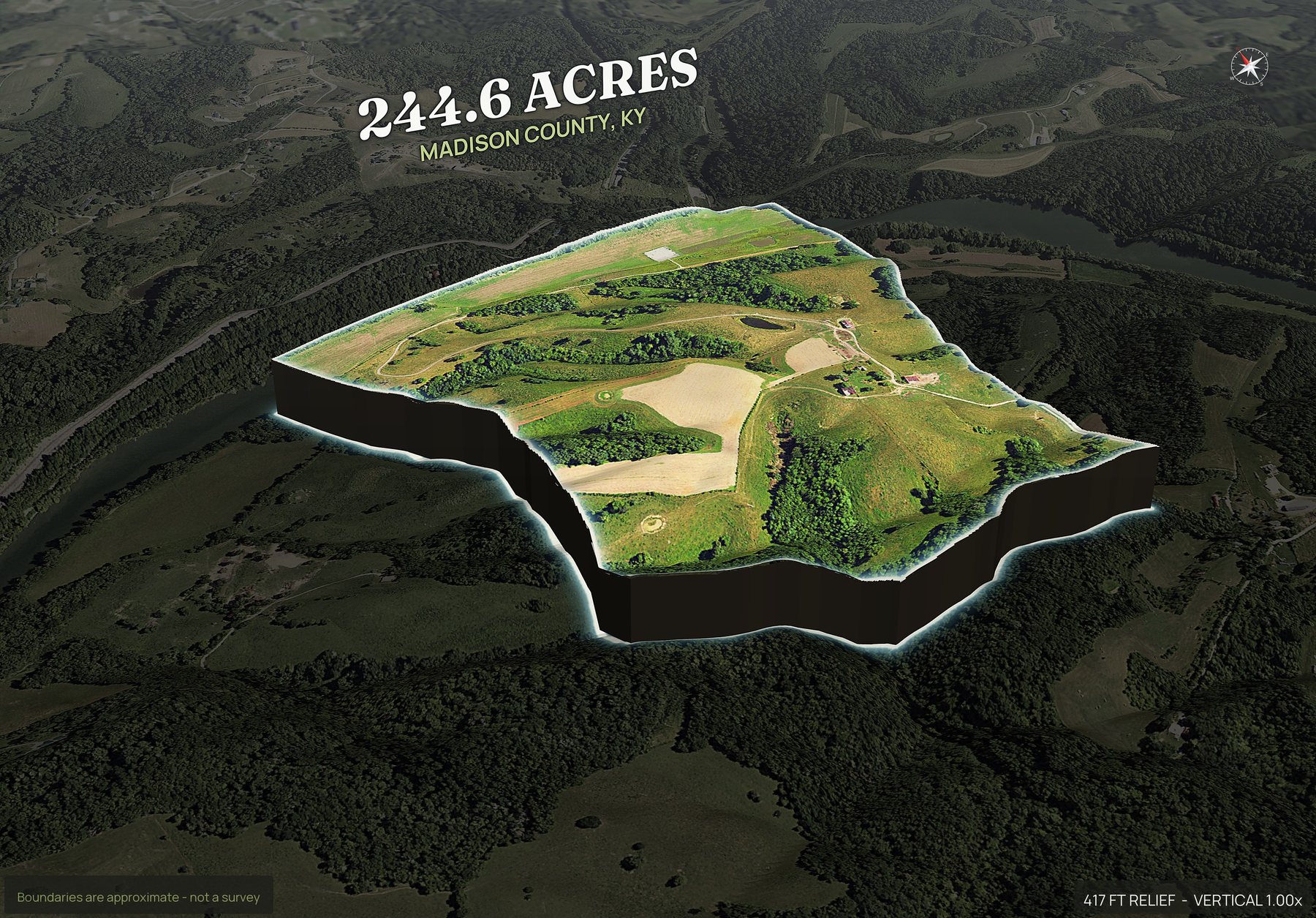 Pop-out of a Kentucky land parcel