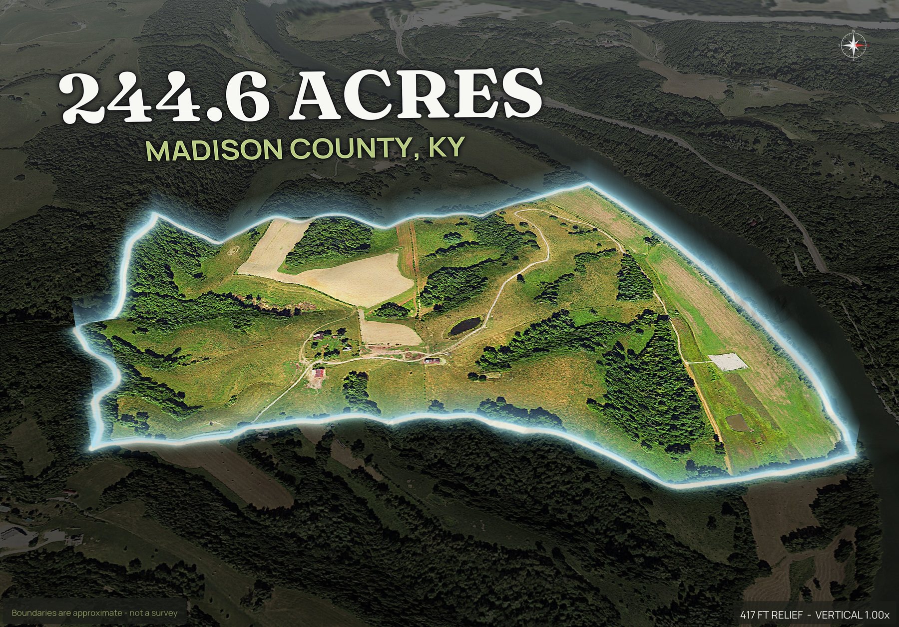Spotlight, east of a Kentucky land parcel