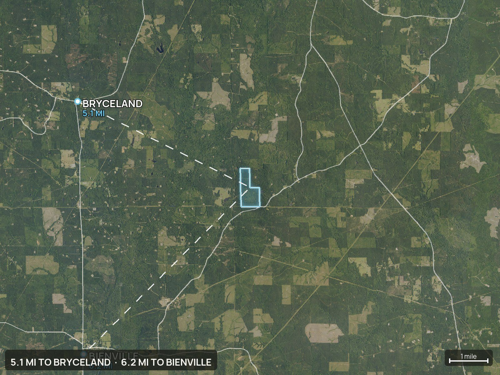 Context map of a Louisiana land parcel