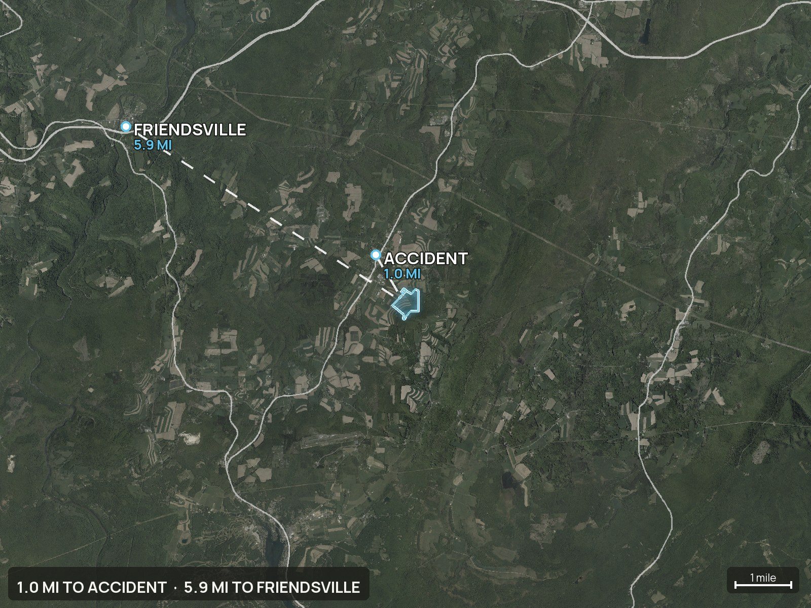 Context map of a Maryland land parcel