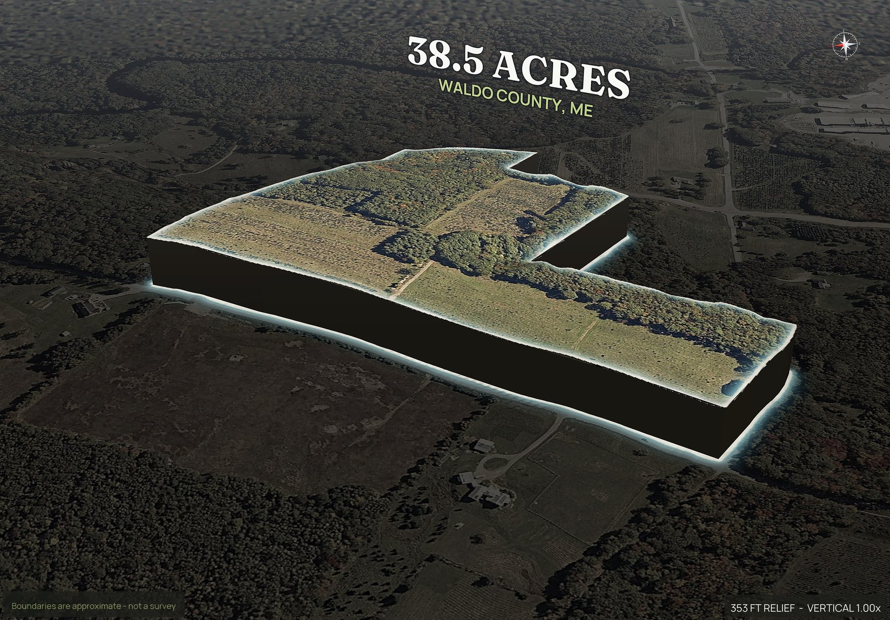 Pop-out of a Maine land parcel