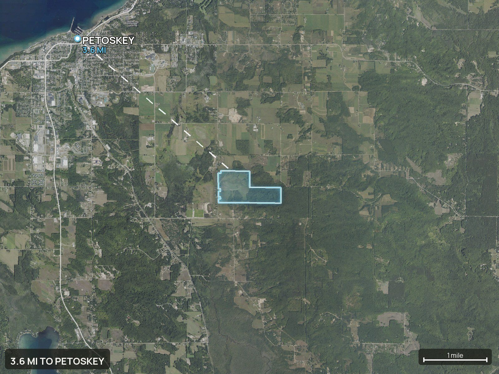 Context map of a Michigan land parcel