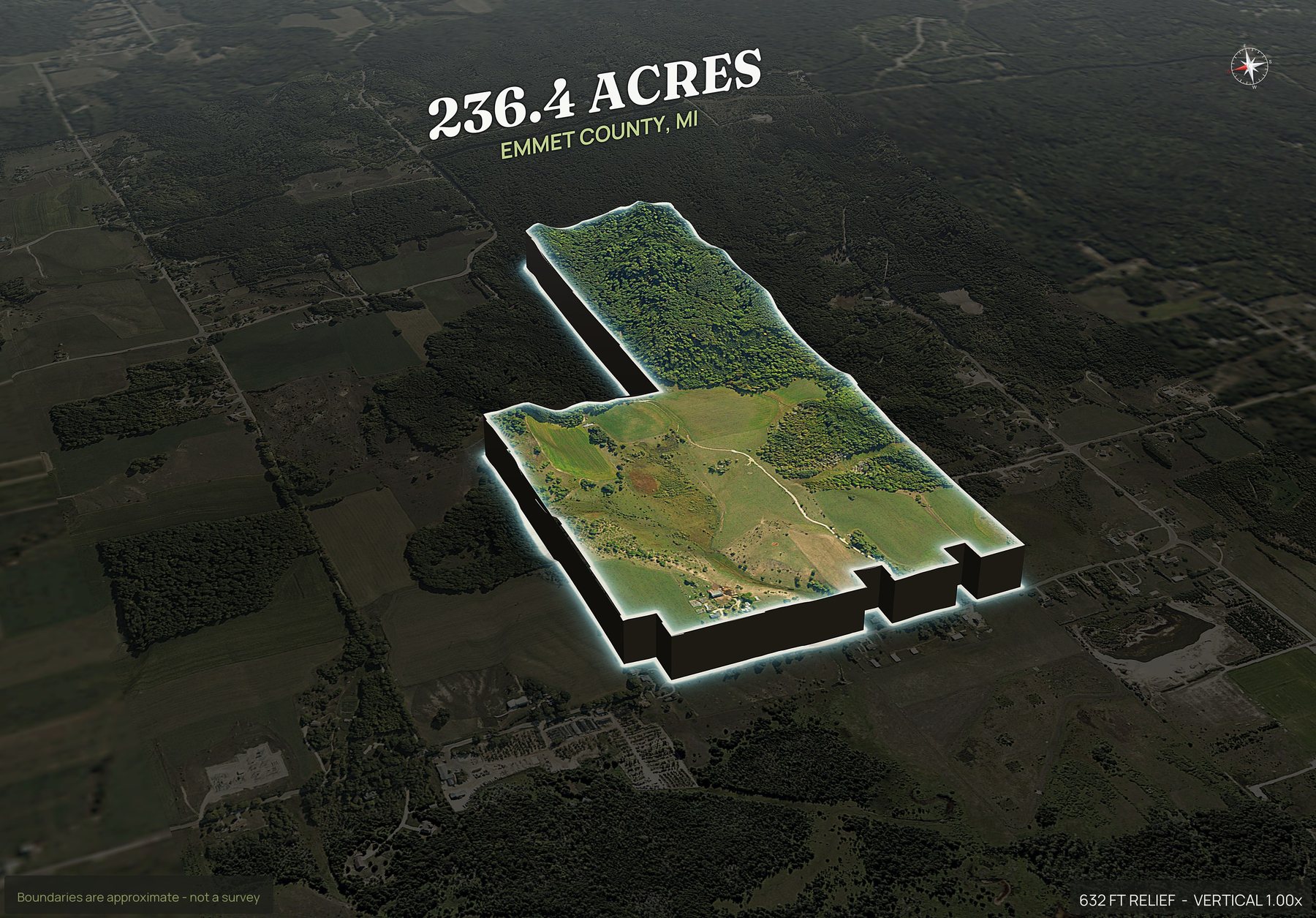 Pop-out of a Michigan land parcel