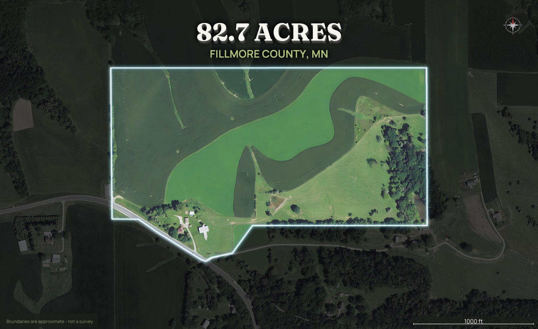 Spotlight top-down of a Minnesota land parcel