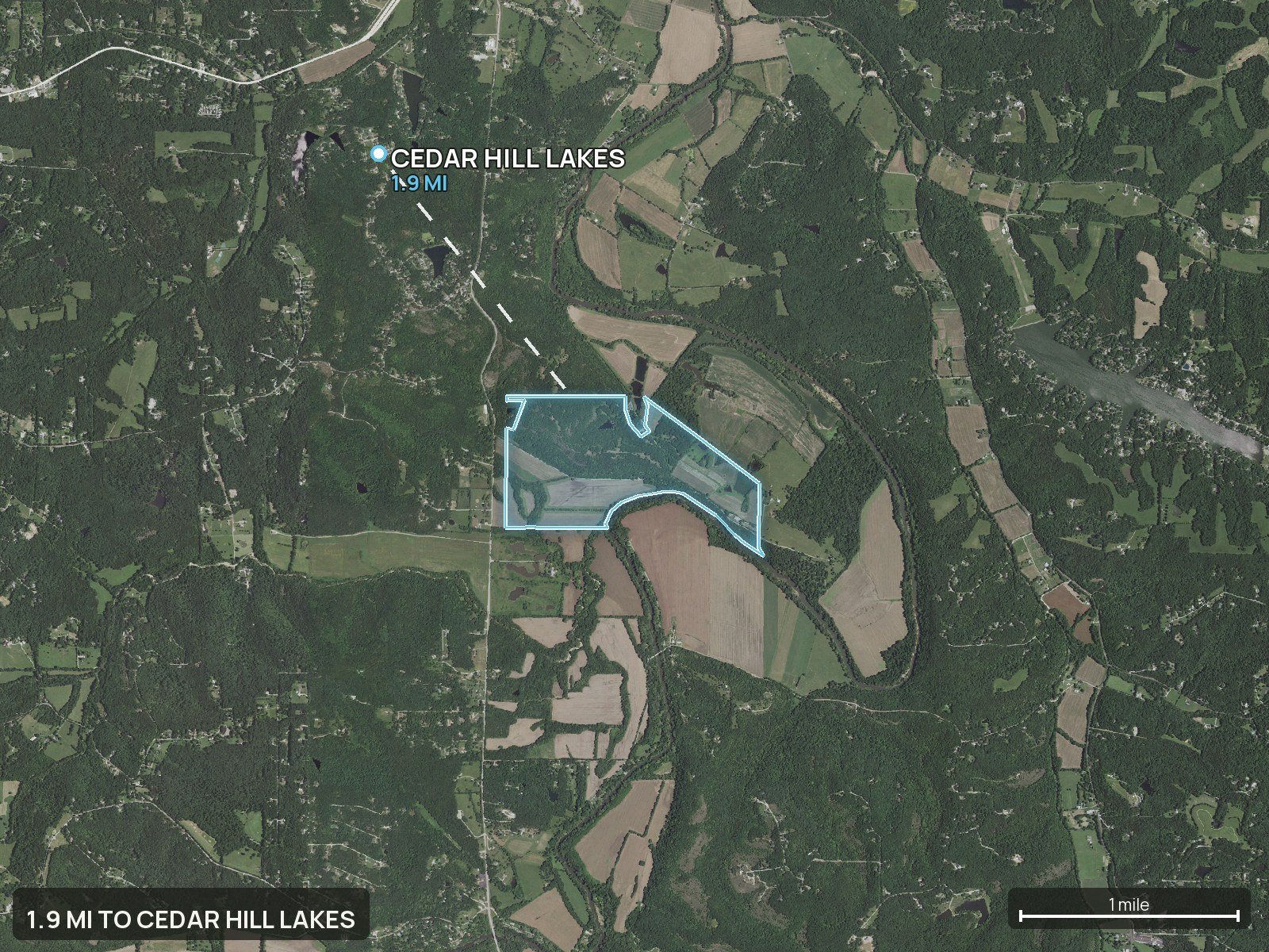 Context map of a Missouri land parcel