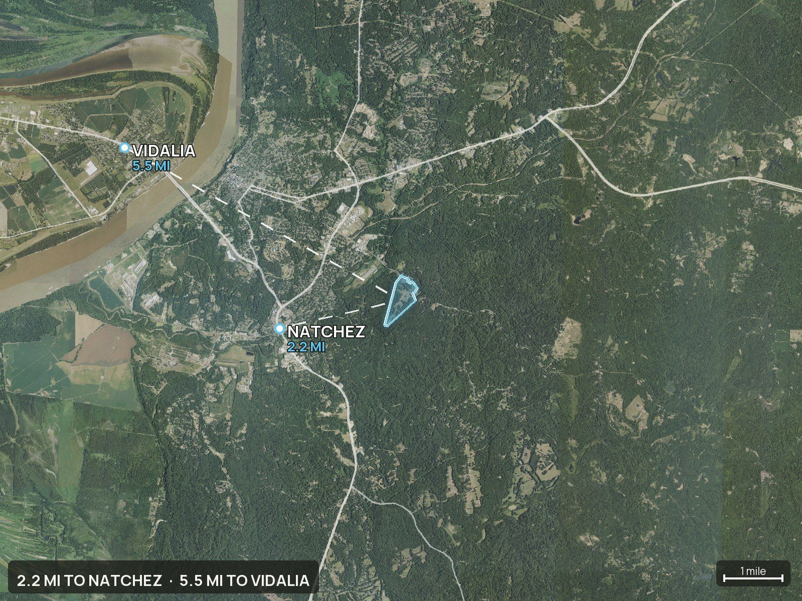 Context map of a Mississippi land parcel