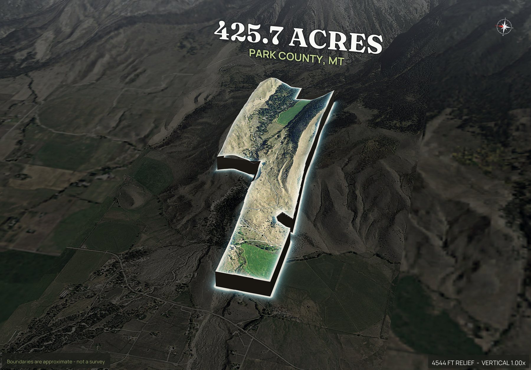 Pop-out of a Montana land parcel