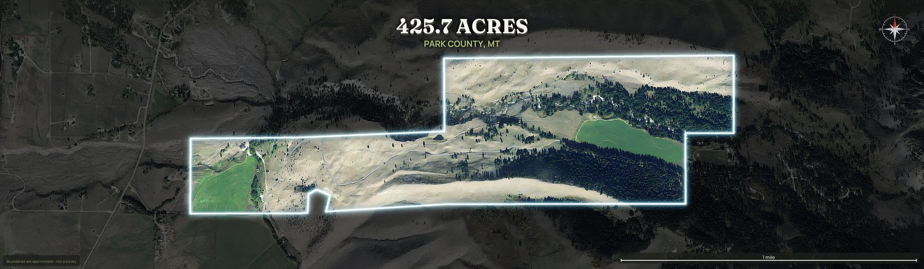 Spotlight top-down of a Montana land parcel