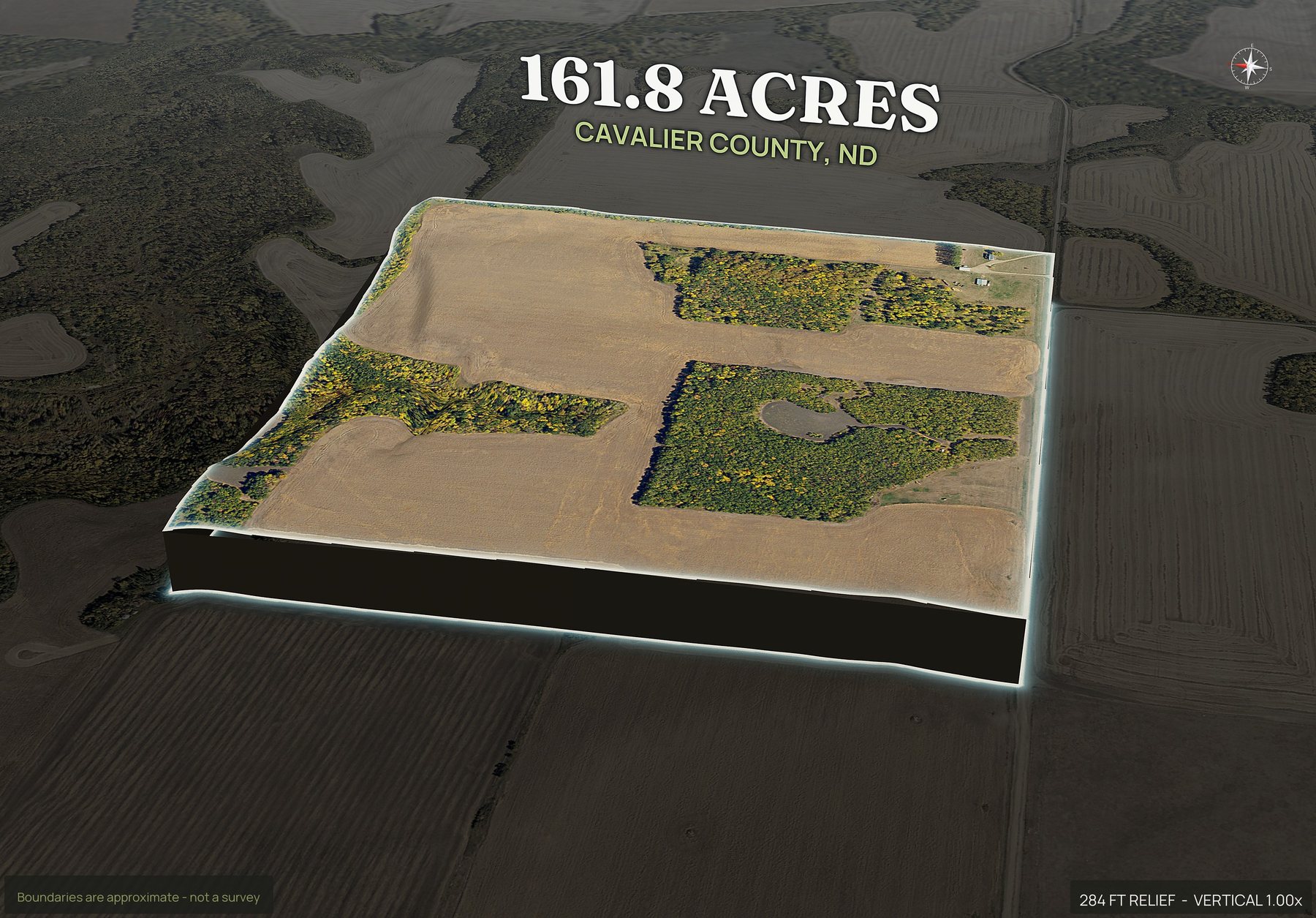 Pop-out of a North Dakota land parcel
