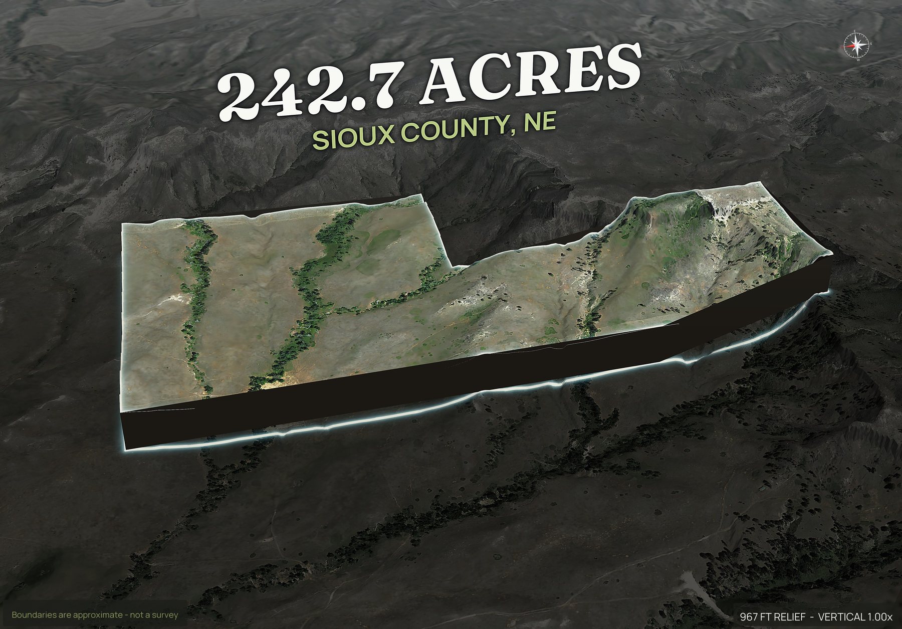 Pop-out of a Nebraska land parcel