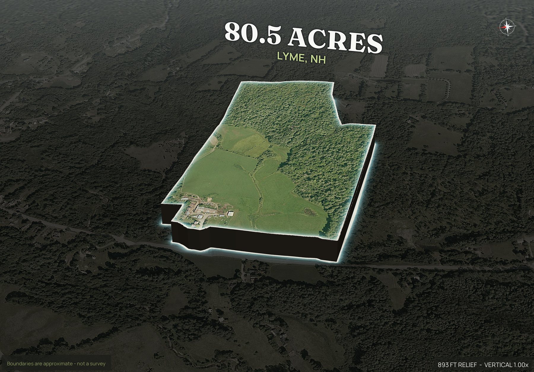 Pop-out of a New Hampshire land parcel