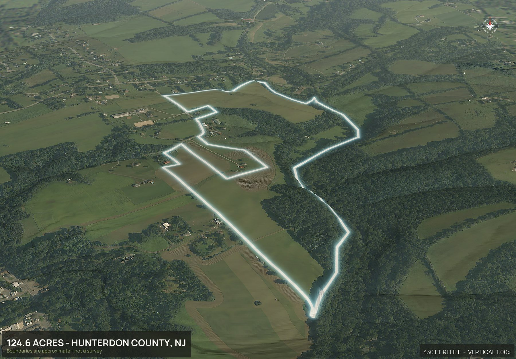 3D from the south of a New Jersey land parcel