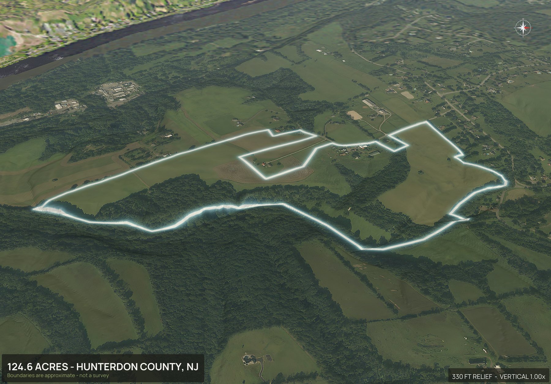 3D from the east of a New Jersey land parcel