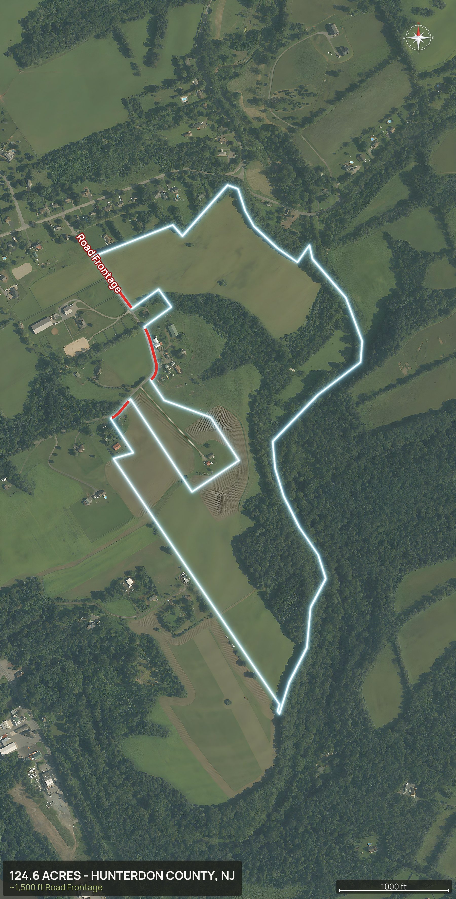 Access and frontage marked of a New Jersey land parcel