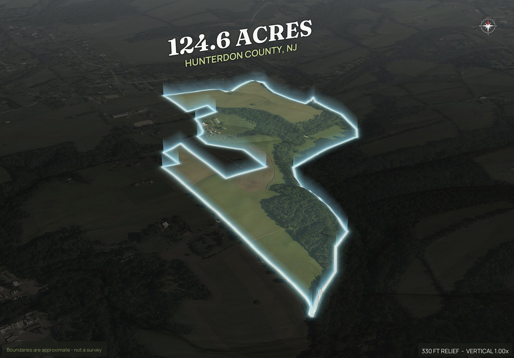 Spotlight, south of a New Jersey land parcel