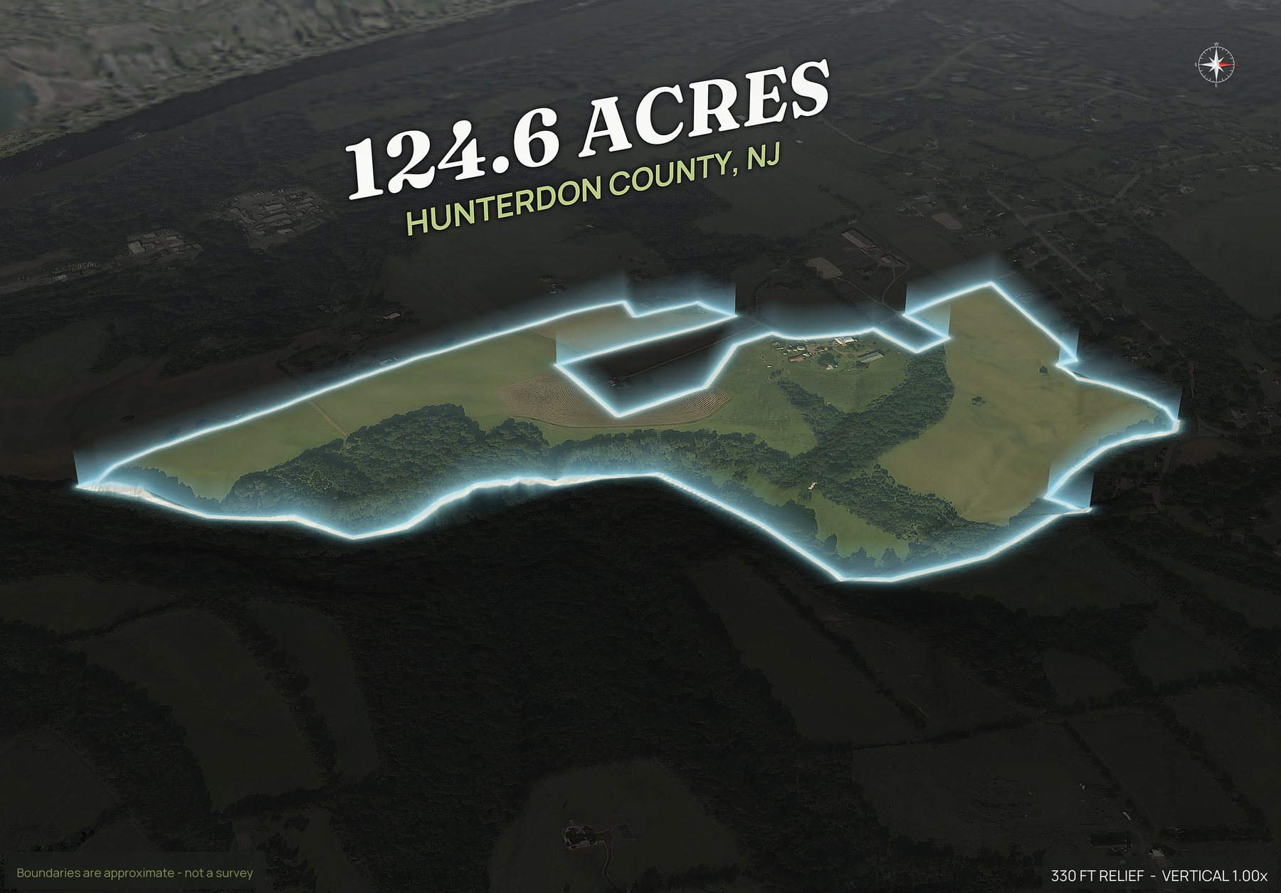 Spotlight, east of a New Jersey land parcel