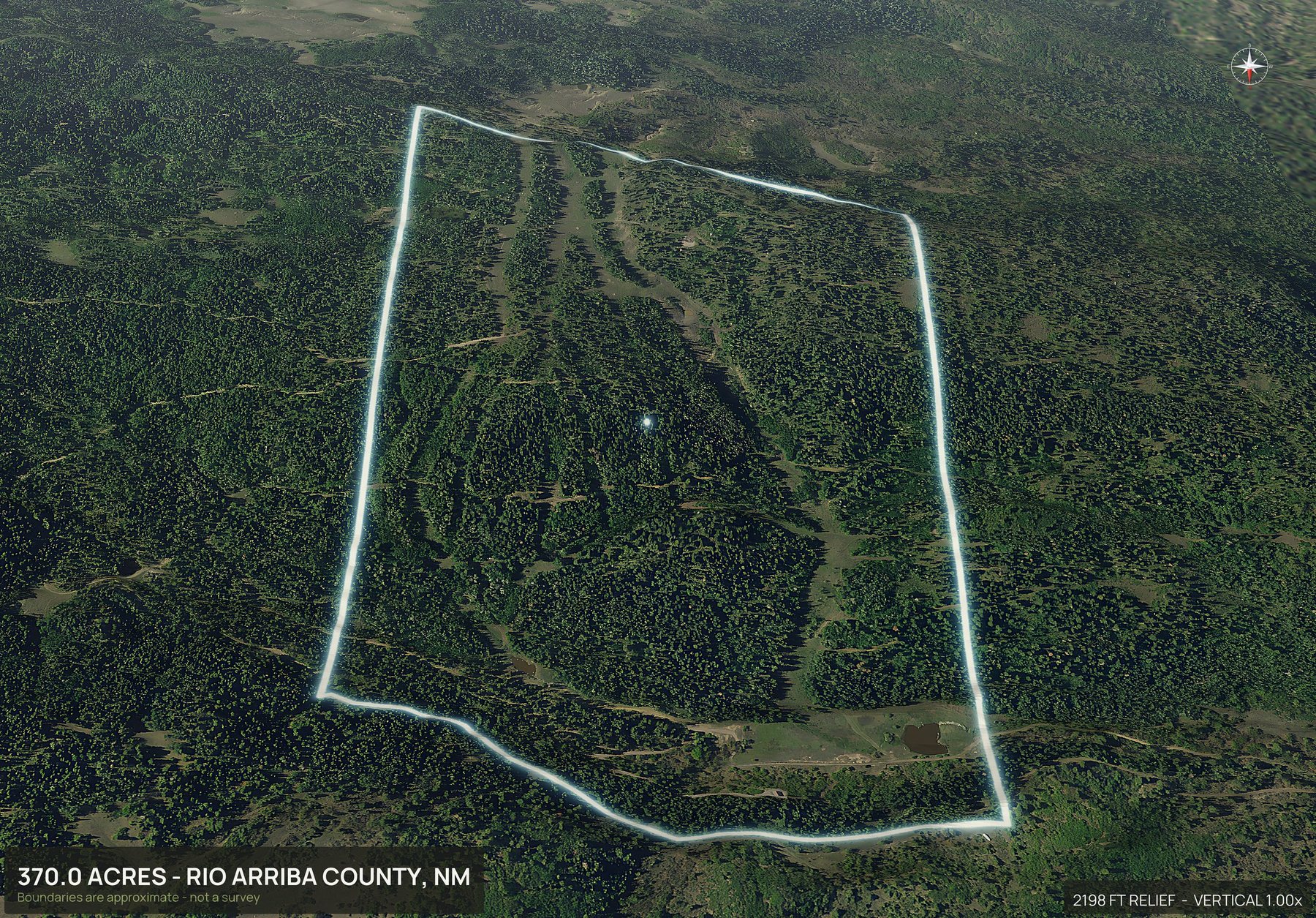 3D from the north of a New Mexico land parcel