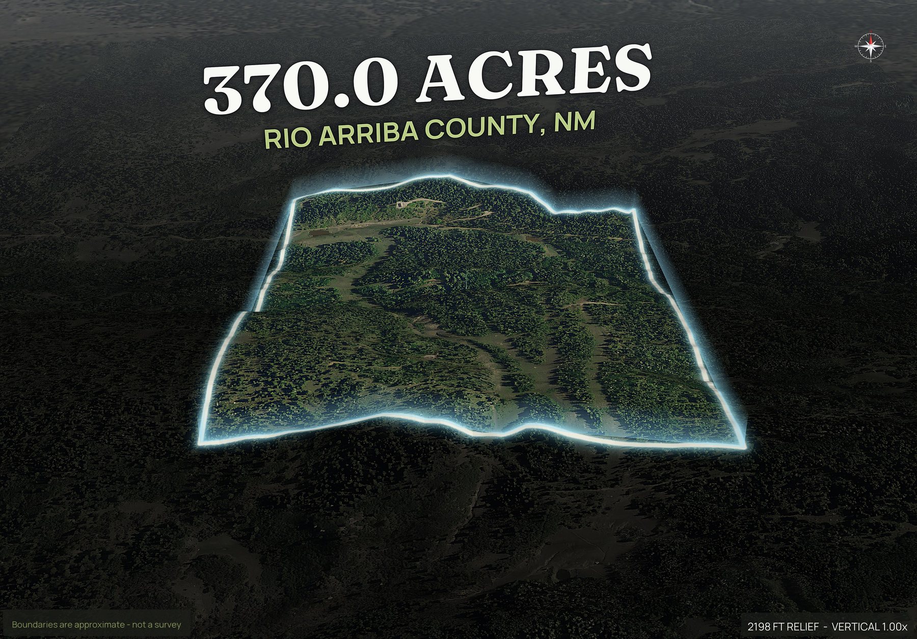 Spotlight, south of a New Mexico land parcel