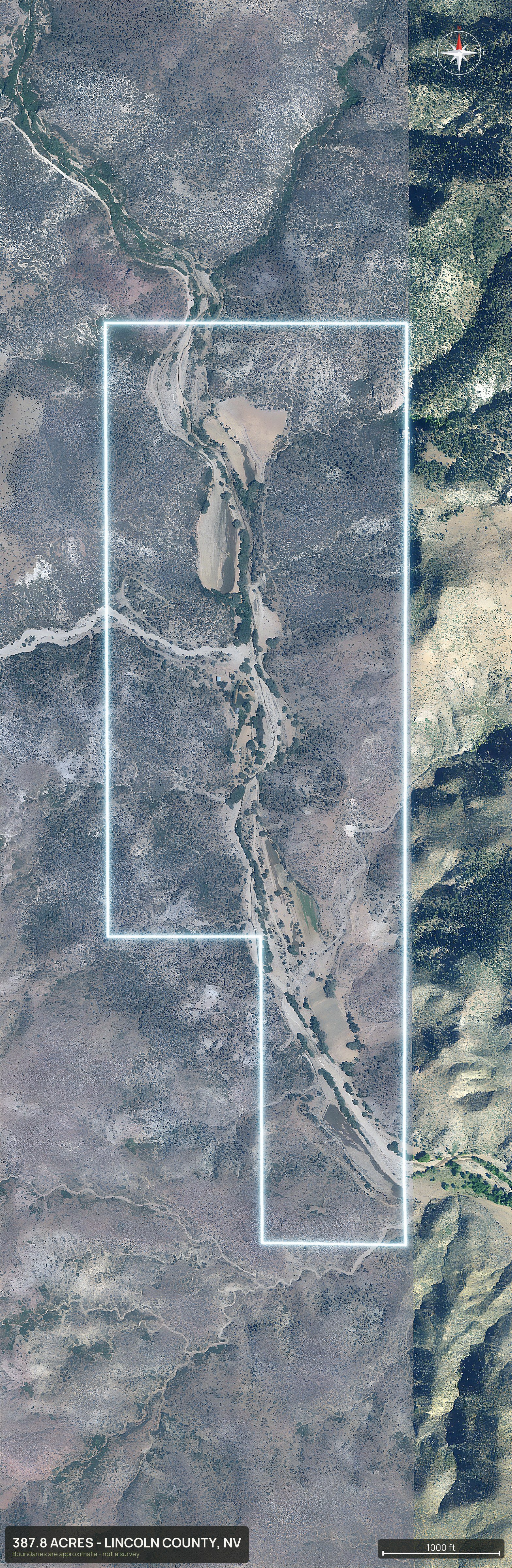 Boundary top-down of a Nevada land parcel