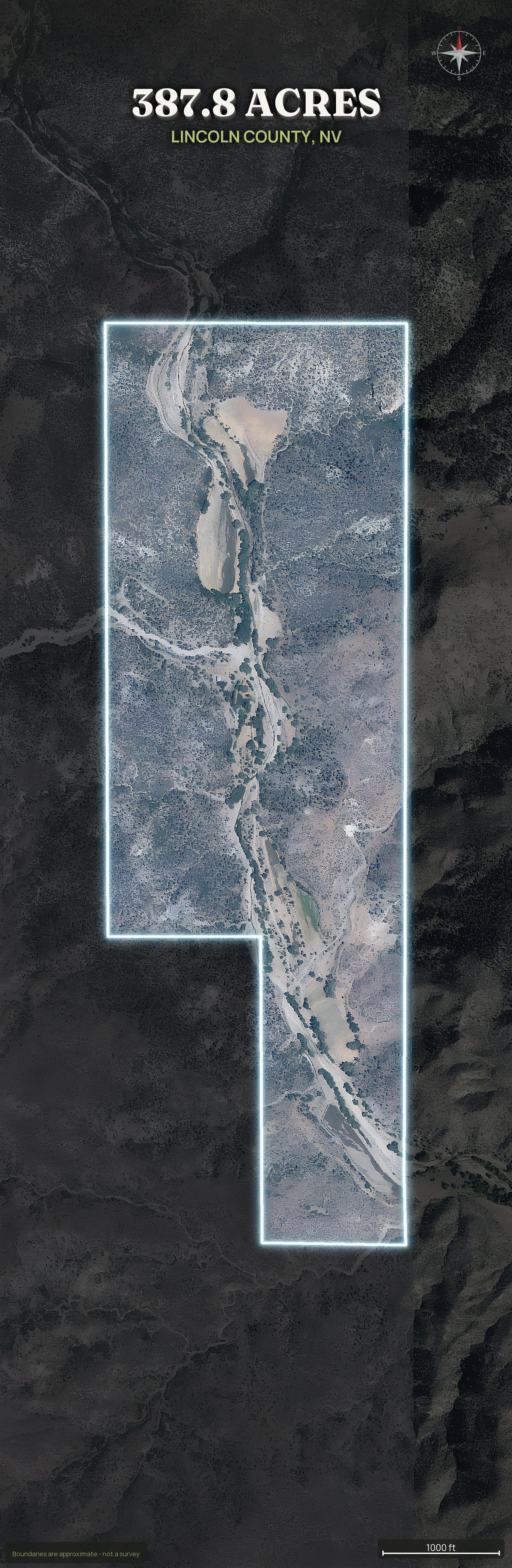 Spotlight top-down of a Nevada land parcel