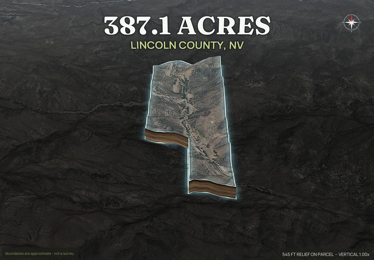Pop-out of a Nevada land parcel lifted out of the ground with dirt walls
