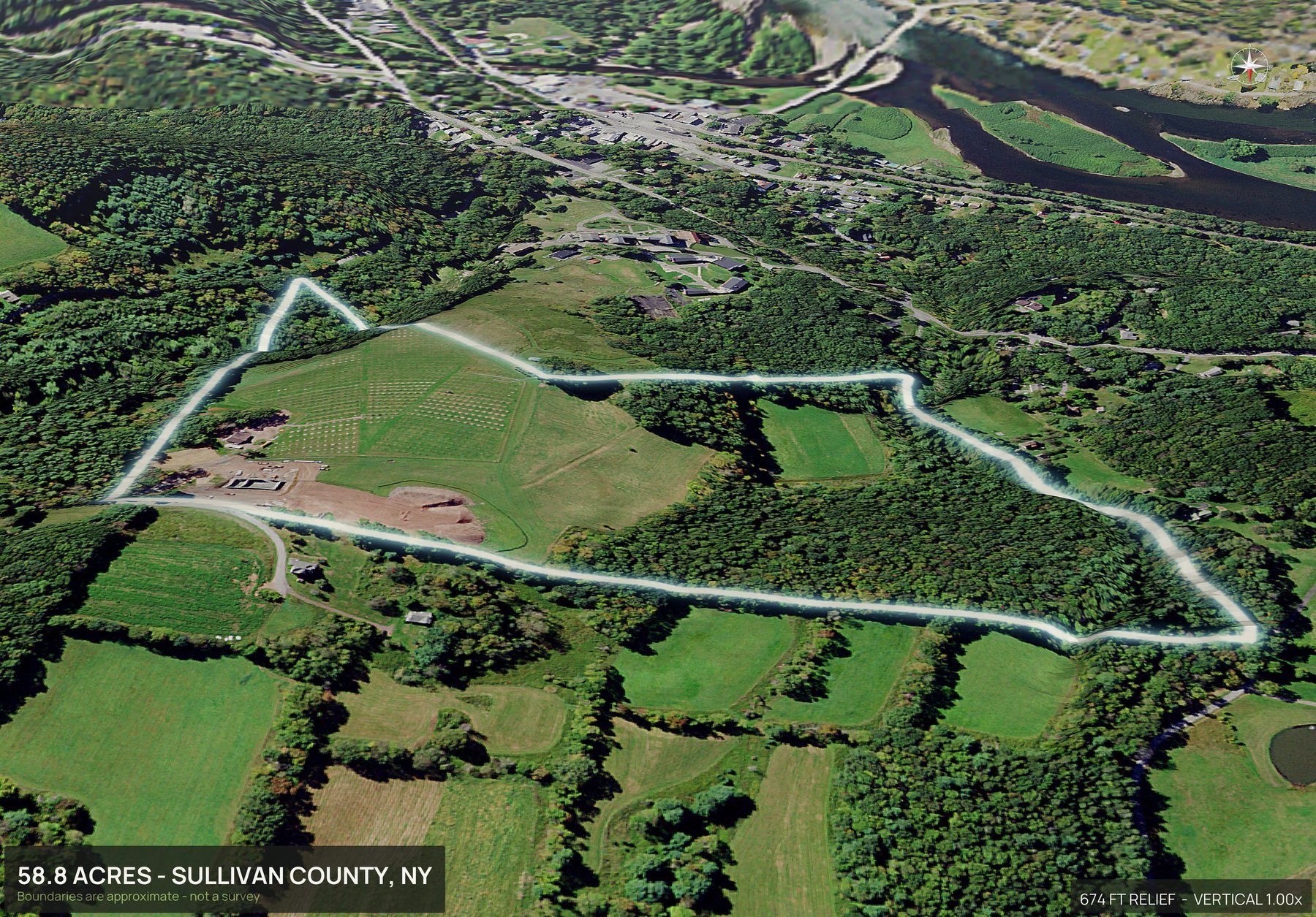 3D from the north of a New York land parcel