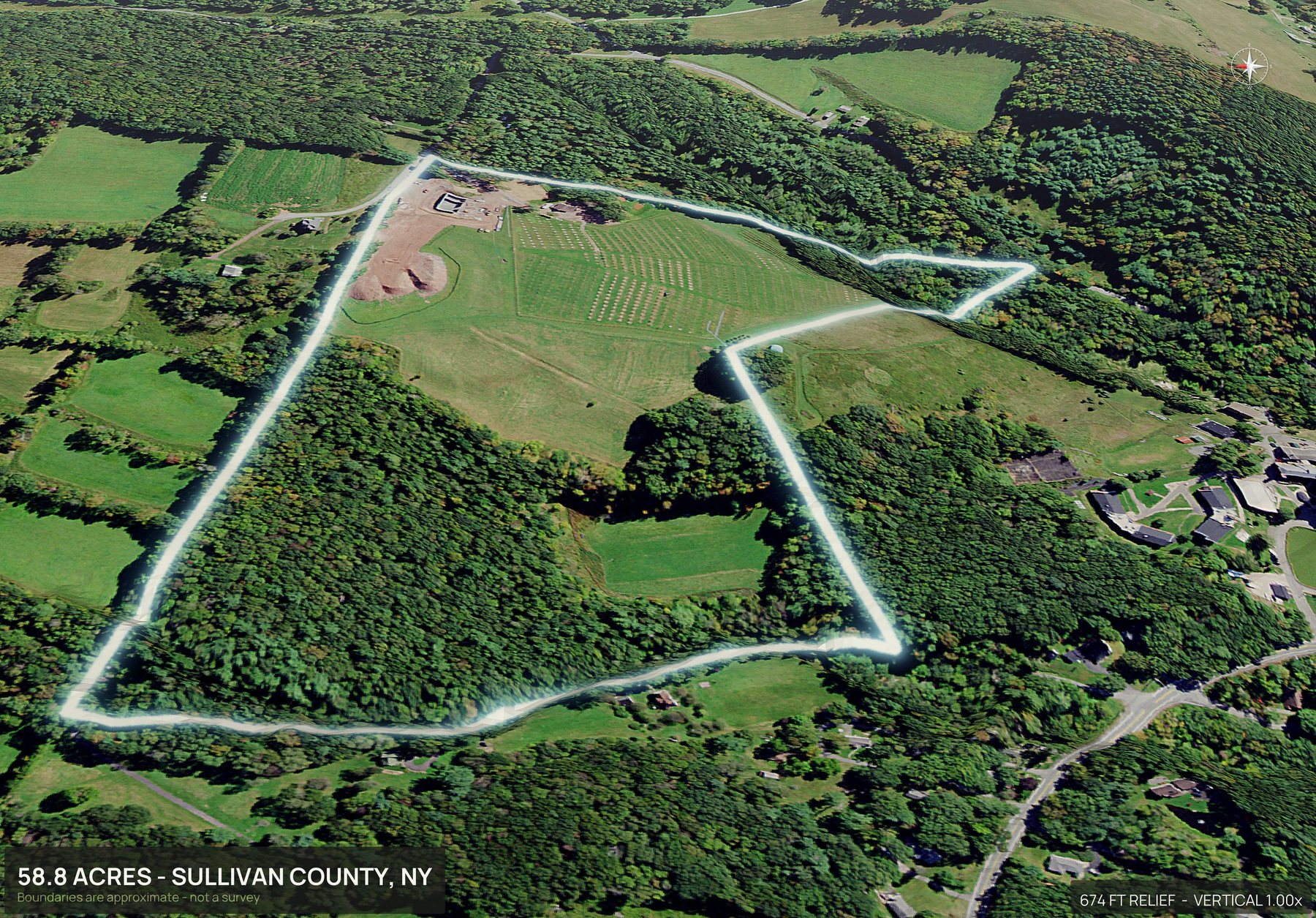 3D from the west of a New York land parcel