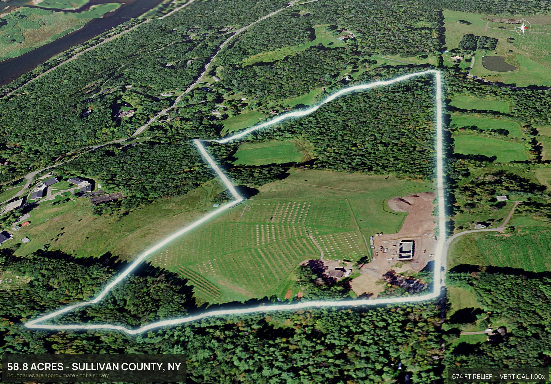 3D from the east of a New York land parcel