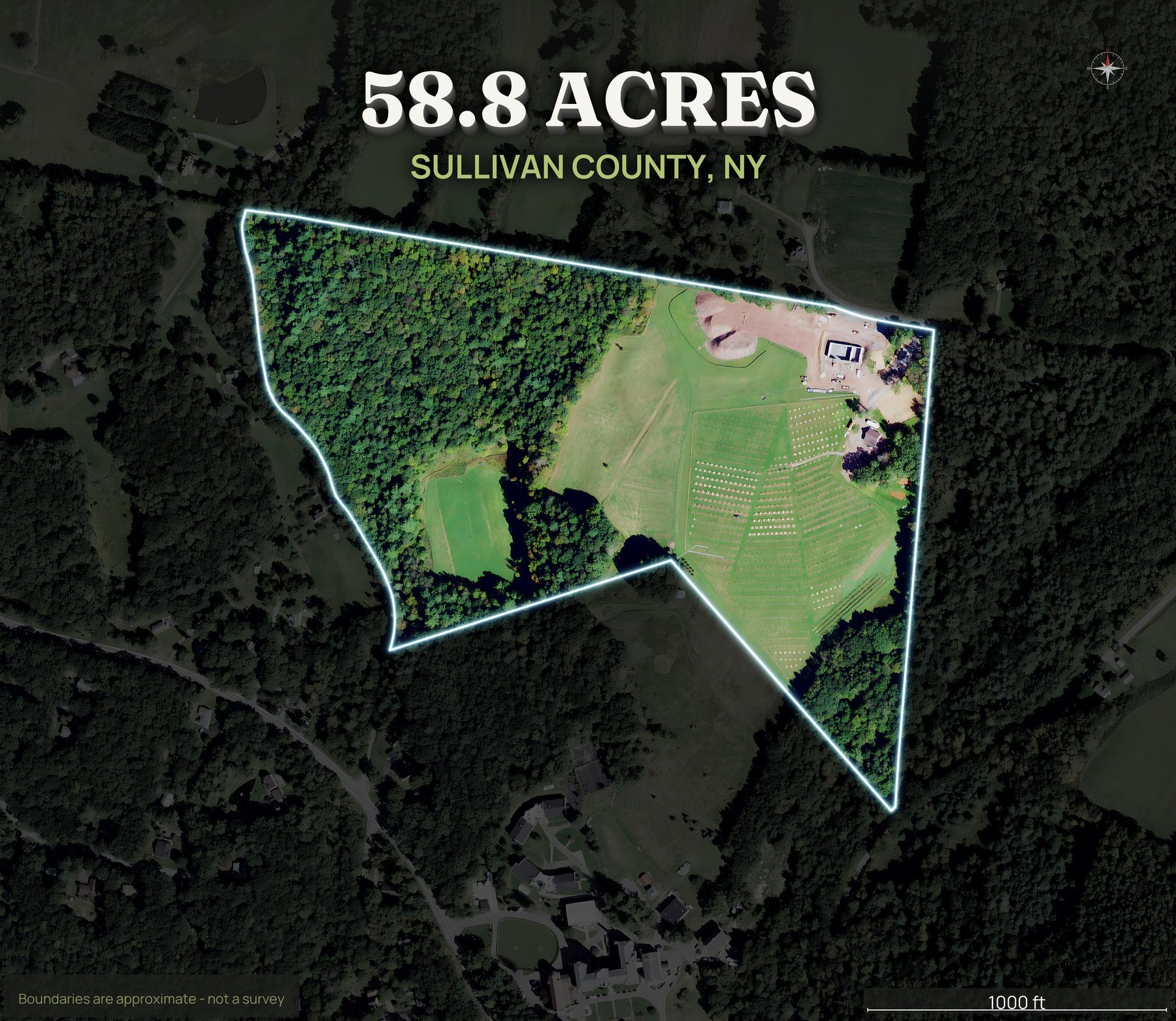 Spotlight top-down of a New York land parcel