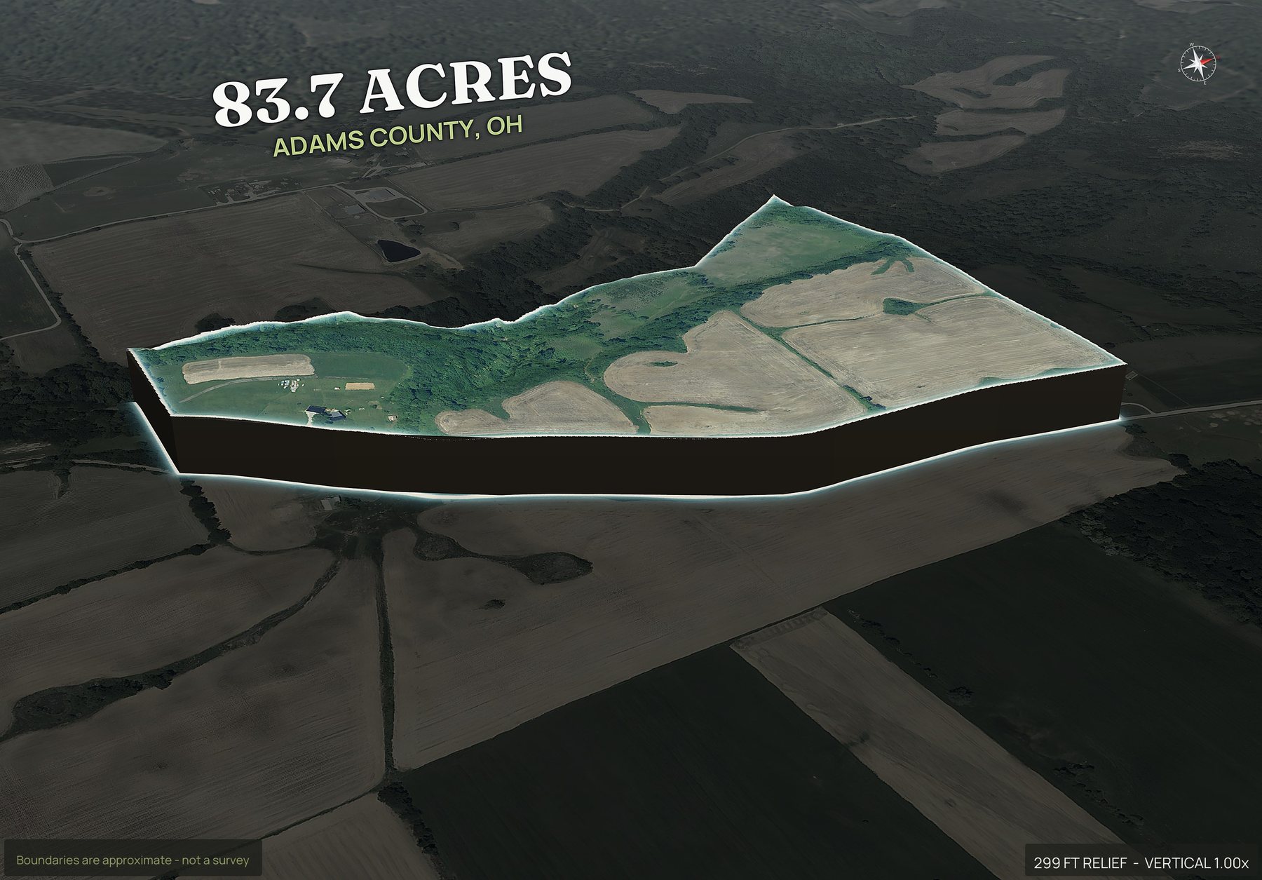 Pop-out of an Ohio land parcel