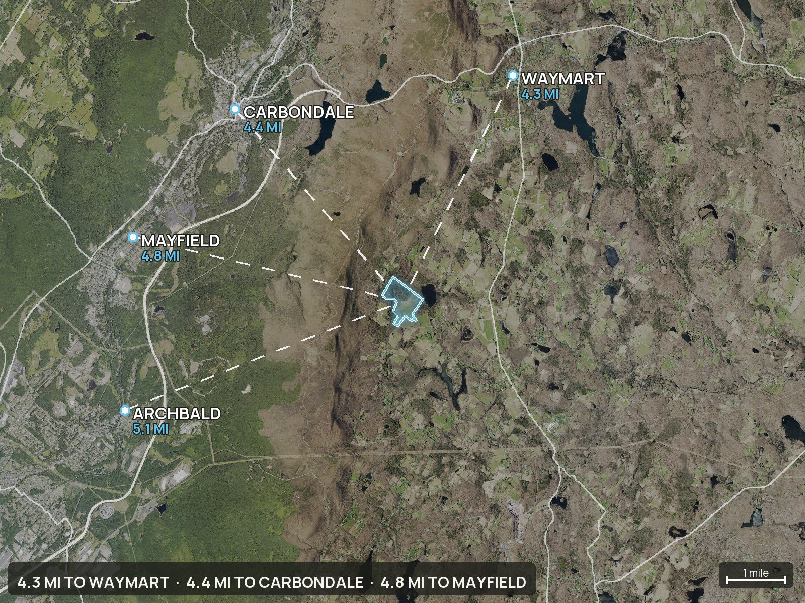 Context map of a Pennsylvania land parcel