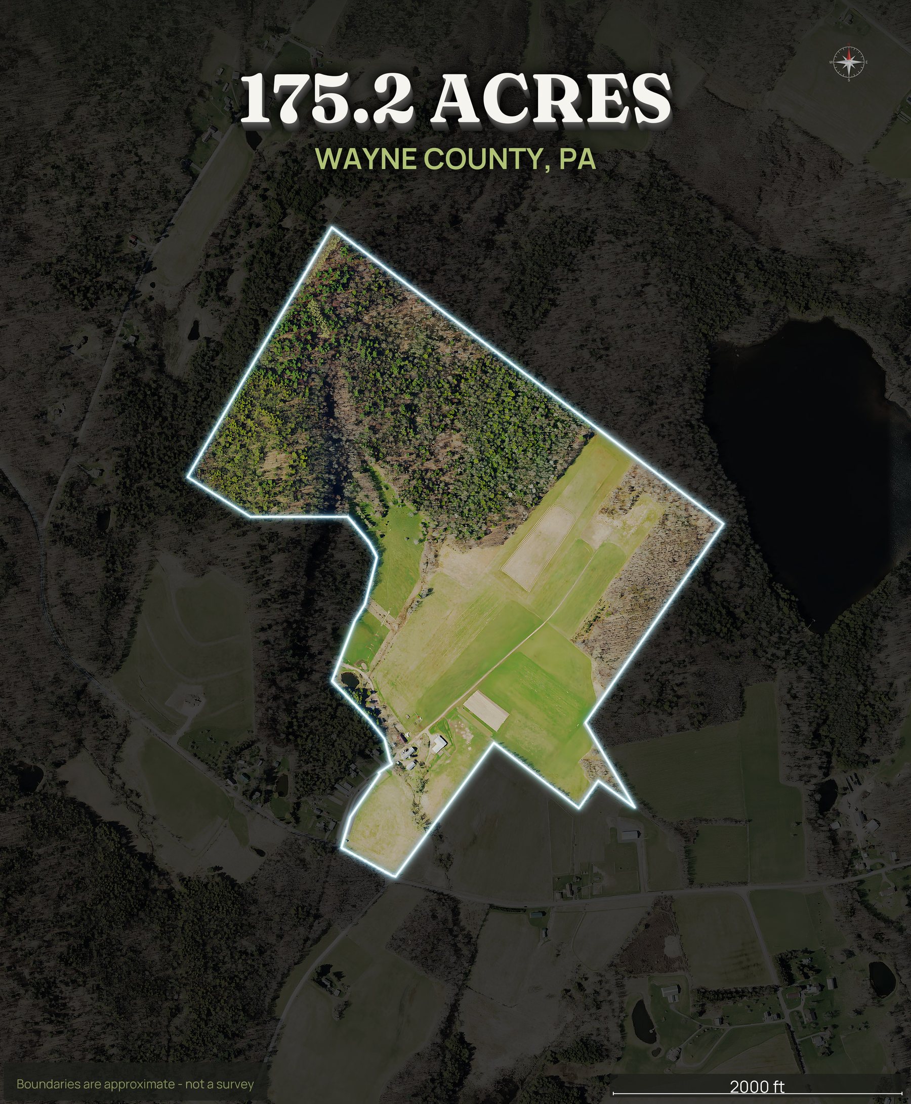 Spotlight top-down of a Pennsylvania land parcel