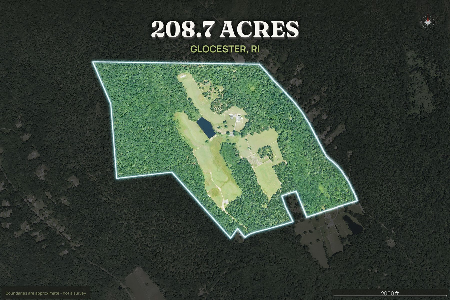 Spotlight top-down of a Rhode Island land parcel
